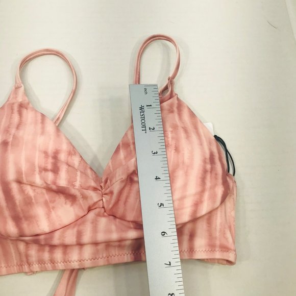 Shade And Shore Women's Size 32B Lightly Lined Longline Triangle Bikini Swim Top - Picture 10 of 11